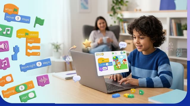 اسکرچ جونیور چیست و چرا برای شروع برنامه‌نویسی کودکان مناسب است؟ | دانلود اسکرچ جونیور  مقاله آکادمی کدیما - مقالات آکادمی کدیما